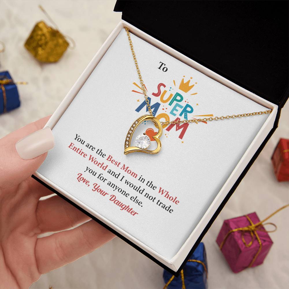 To Super Mom Thoughtful Gift For A Loving Mom Elegant Jewelry Sentimental Pendant Beautiful Necklace For A Special Connection Loving Pendant Special Necklace Thank You Pendant For A Super Mom Sentimental Jewelry