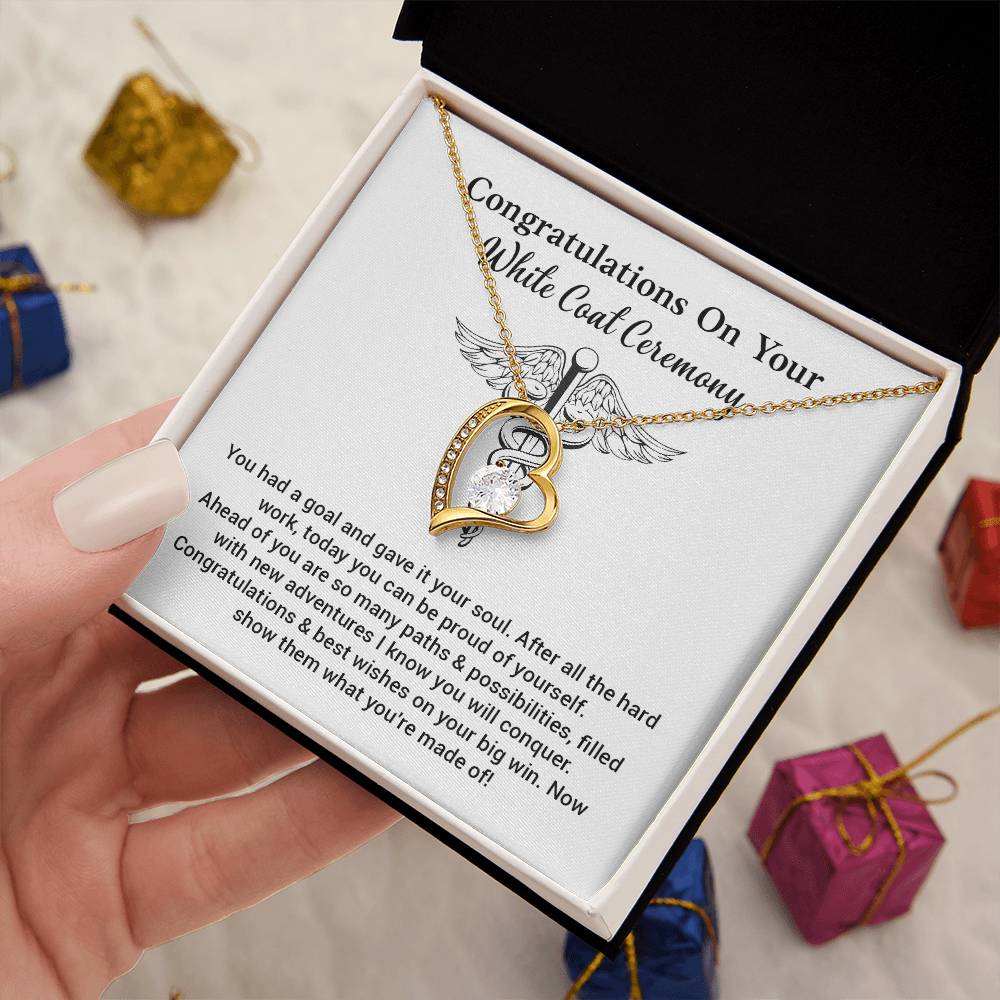 Congratulations On Your White Coat Ceremony Congratulations Necklace Inspirational Jewelry Gift Meaningful Gift For Graduates New Adventures Necklace Motivational Jewelry Personal Growth Jewelry Best Wishes Necklace