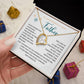 Sympathy Necklace Gift for Loss of Father with Message Card