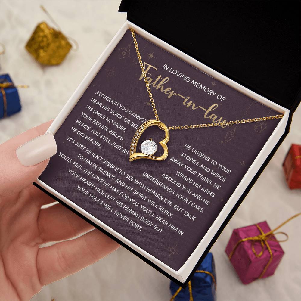 Loss of Father-in-Law Necklace with Message Card
