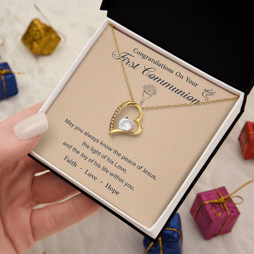 Congratulations On Your First Communion necklace for presence of Jesus thoughtful gift for first communion special occasion gift for first communion meaningful gift for first communion first communion necklace gift gift for first communion