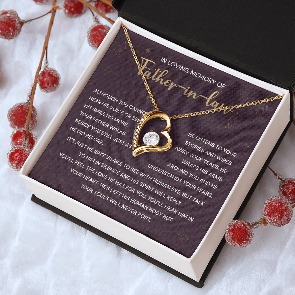 Loss of Father-in-Law Necklace with Message Card