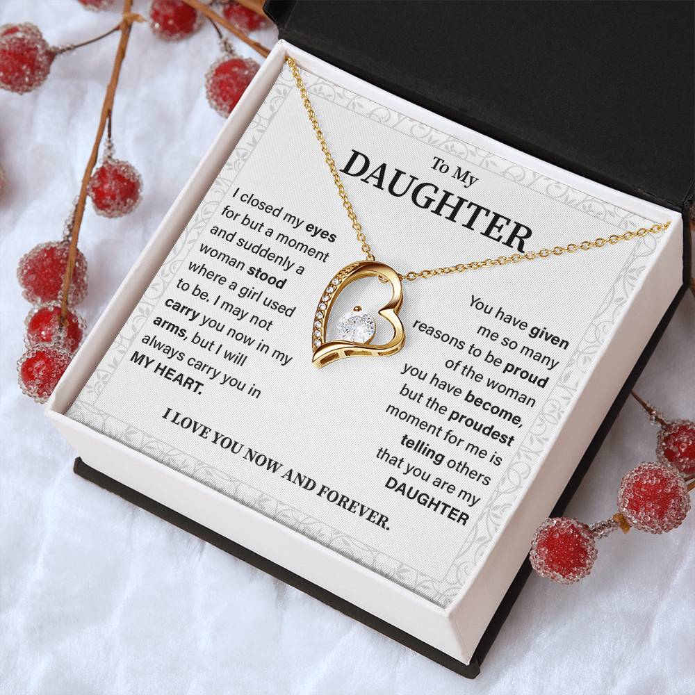To my daughter i closed my eyes.
