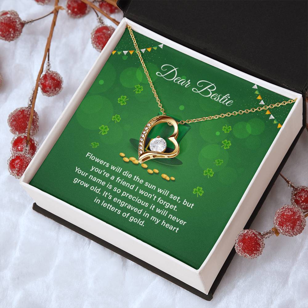 Dear Bestie, Friends Forever Keepsake Timeless Bonds Of Friendship Heartfelt Sentiments For Friends Golden Memories Jewelry Celebrate Our Connection Friendship Appreciation Gift Best Friend Love Necklace Gift From Brother, Sister