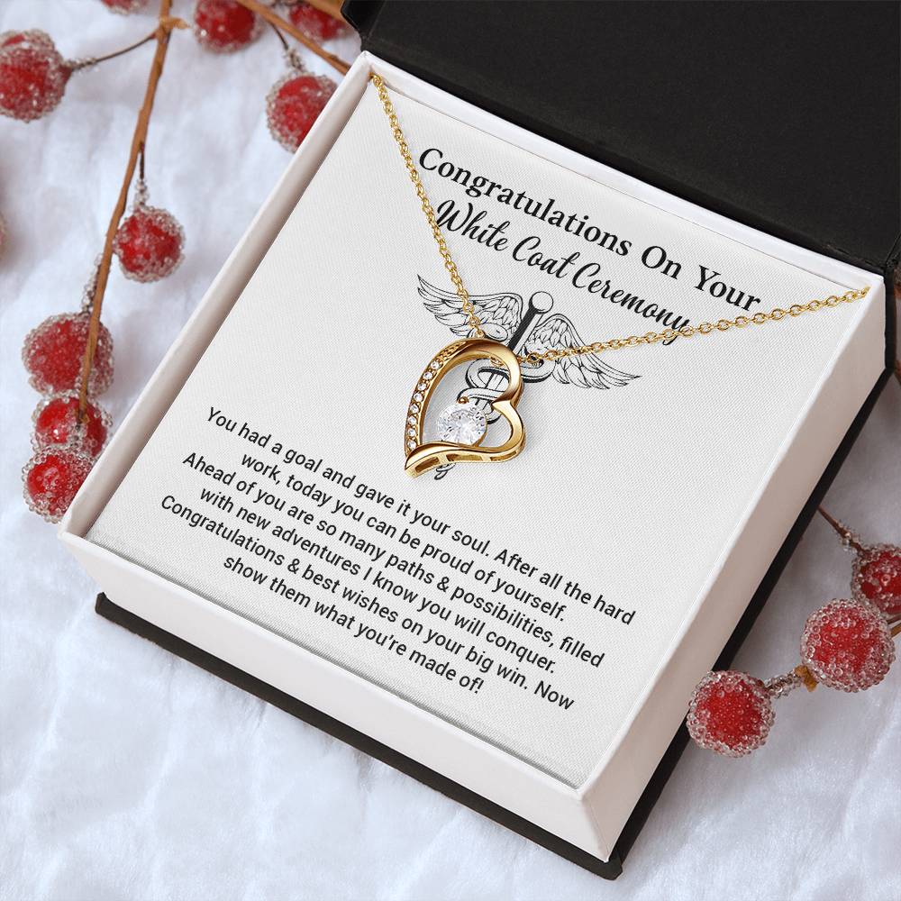 Congratulations On Your White Coat Ceremony Congratulations Necklace Inspirational Jewelry Gift Meaningful Gift For Graduates New Adventures Necklace Motivational Jewelry Personal Growth Jewelry Best Wishes Necklace