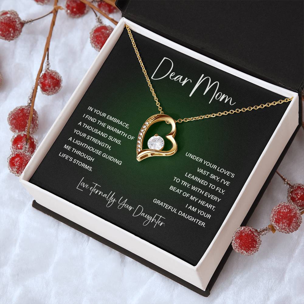 Dear Mom, Mother’s Day Necklace For Mom Best Birthday Gift Necklace Thoughtful Anniversary Necklace Heartfelt Christmas Gift Thank You Necklace Gift Necklace With Message Card