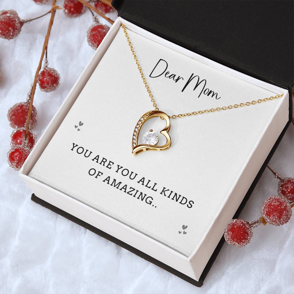 Dear Mom, Amazing Mom Necklace Gift Best Necklace Gift For Mom Inspirational Necklace Gift Thoughtful Necklace Gift Best Mother’s Day Necklace Gift Amazing Mom Celebration Necklace Gift Thoughtful Gift Necklace For Mothers