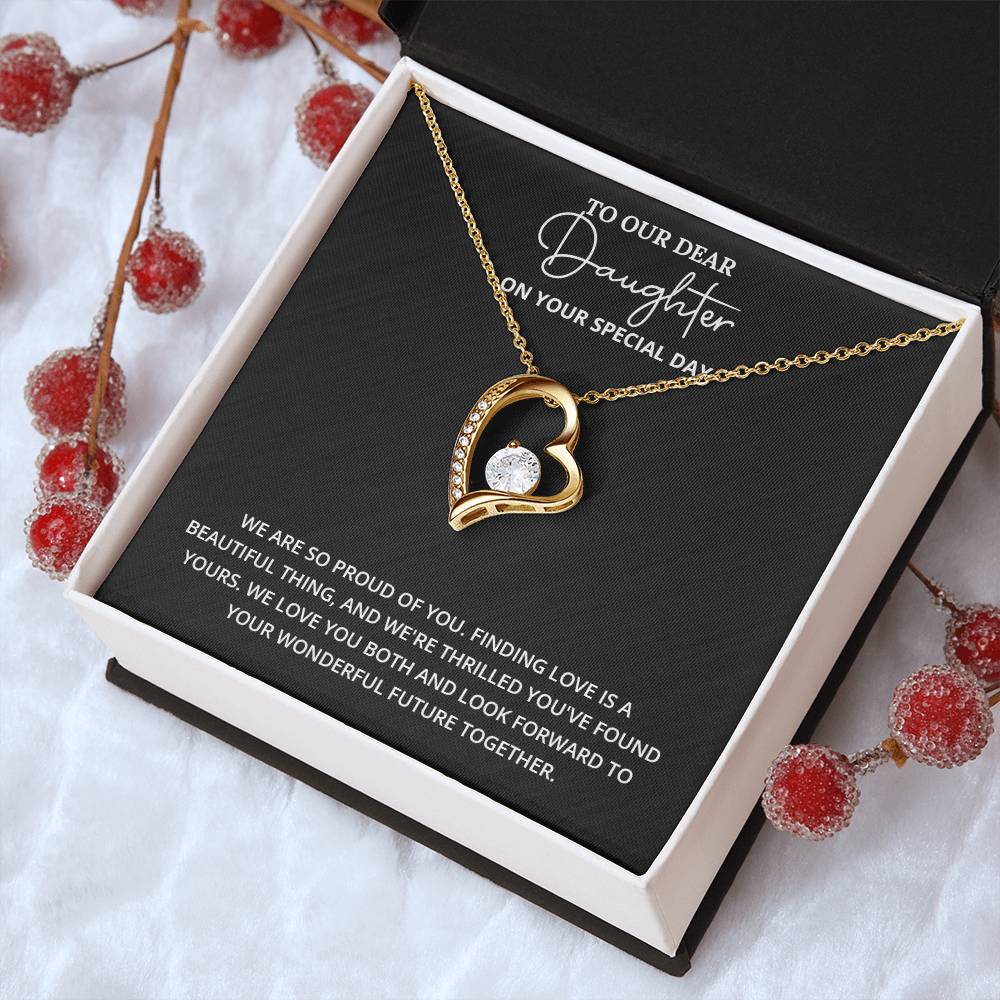 To Our Dear Daughter Daughter Engagement Necklace Engagement Gift For Daughter Sentimental Gift For Daughter’s Engagement Jewelry Gift For Daughter’s Engagement Daughter’s Special Day Necklace Meaningful Gift For Daughter’s Engagement