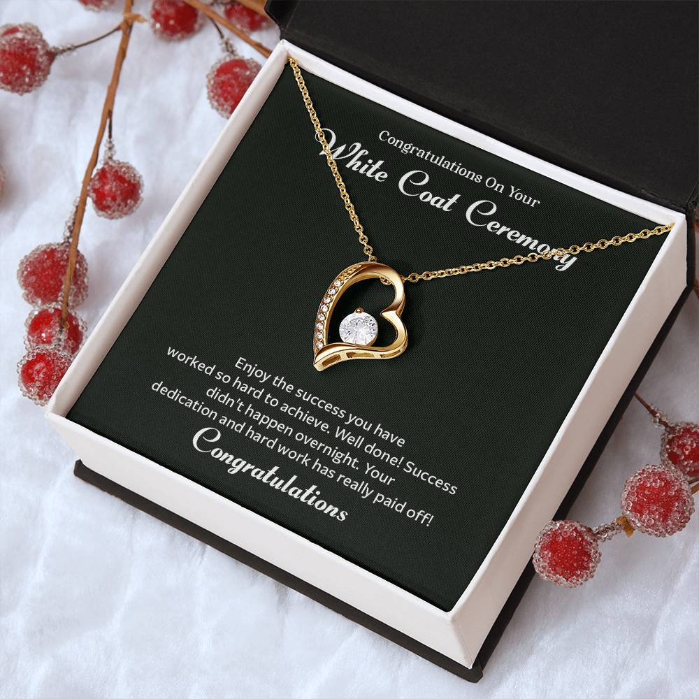 Congratulations On Your White Coat Ceremony Congratulations Necklace Inspirational Jewelry Gift Meaningful Gift For Graduates Proud Of Your Journey Necklace Celebrate Your Success Necklace Emotional Connection Necklace Jewelry For Inspiring Confidence