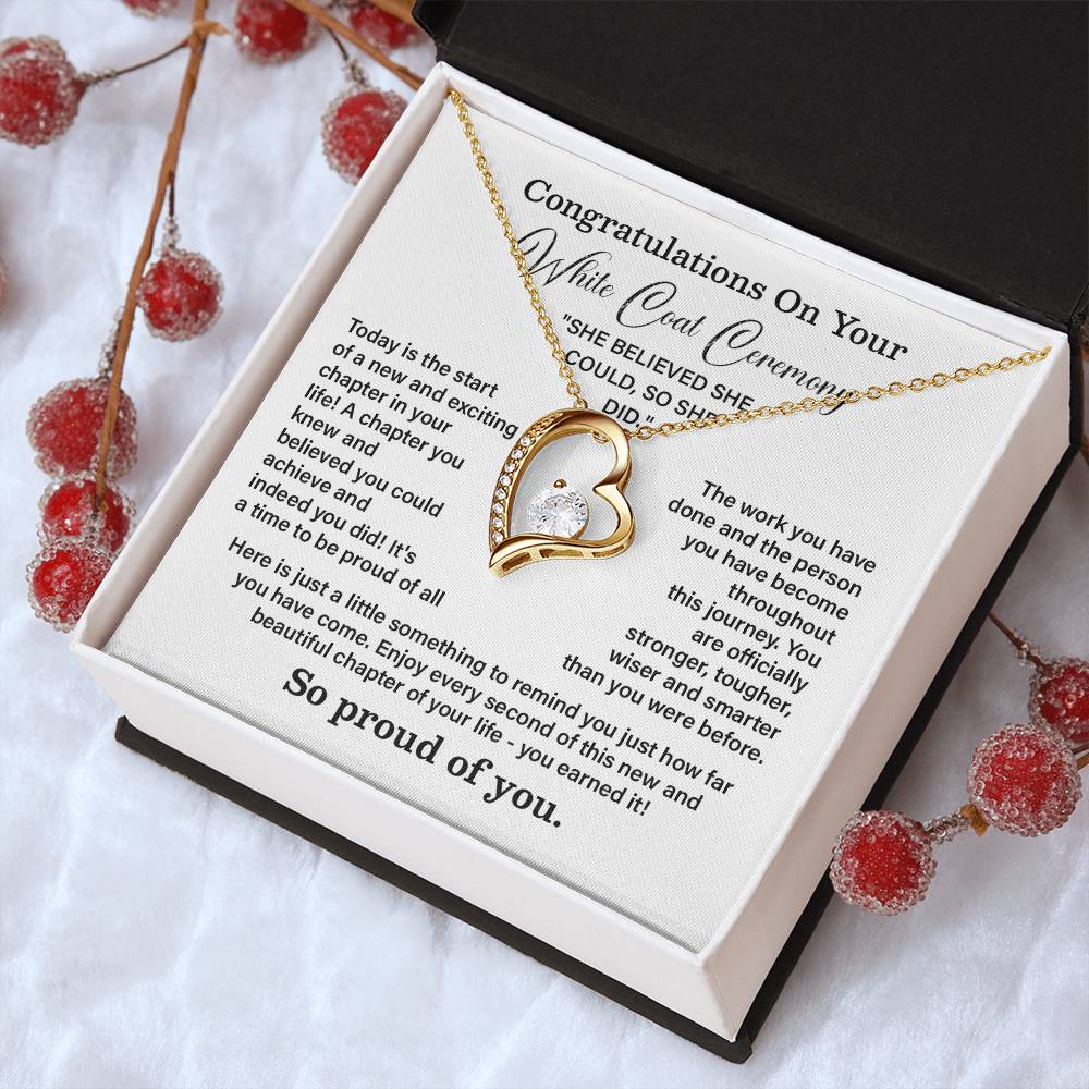 Congratulations On Your White Coat Ceremony New Adventures Necklace Hard Work Pay Off Necklace Enjoy The Journey Necklace Personal Growth Jewelry Daily Inspiration Necklace Heartfelt Message Necklace Congratulation Necklace She Believed She Could Necklace