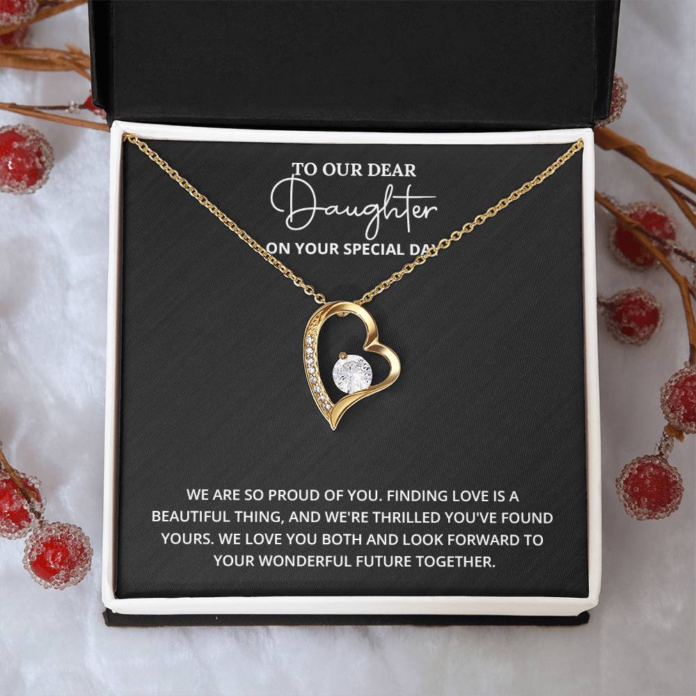 To Our Dear Daughter Daughter Engagement Necklace Engagement Gift For Daughter Sentimental Gift For Daughter’s Engagement Jewelry Gift For Daughter’s Engagement Daughter’s Special Day Necklace Meaningful Gift For Daughter’s Engagement