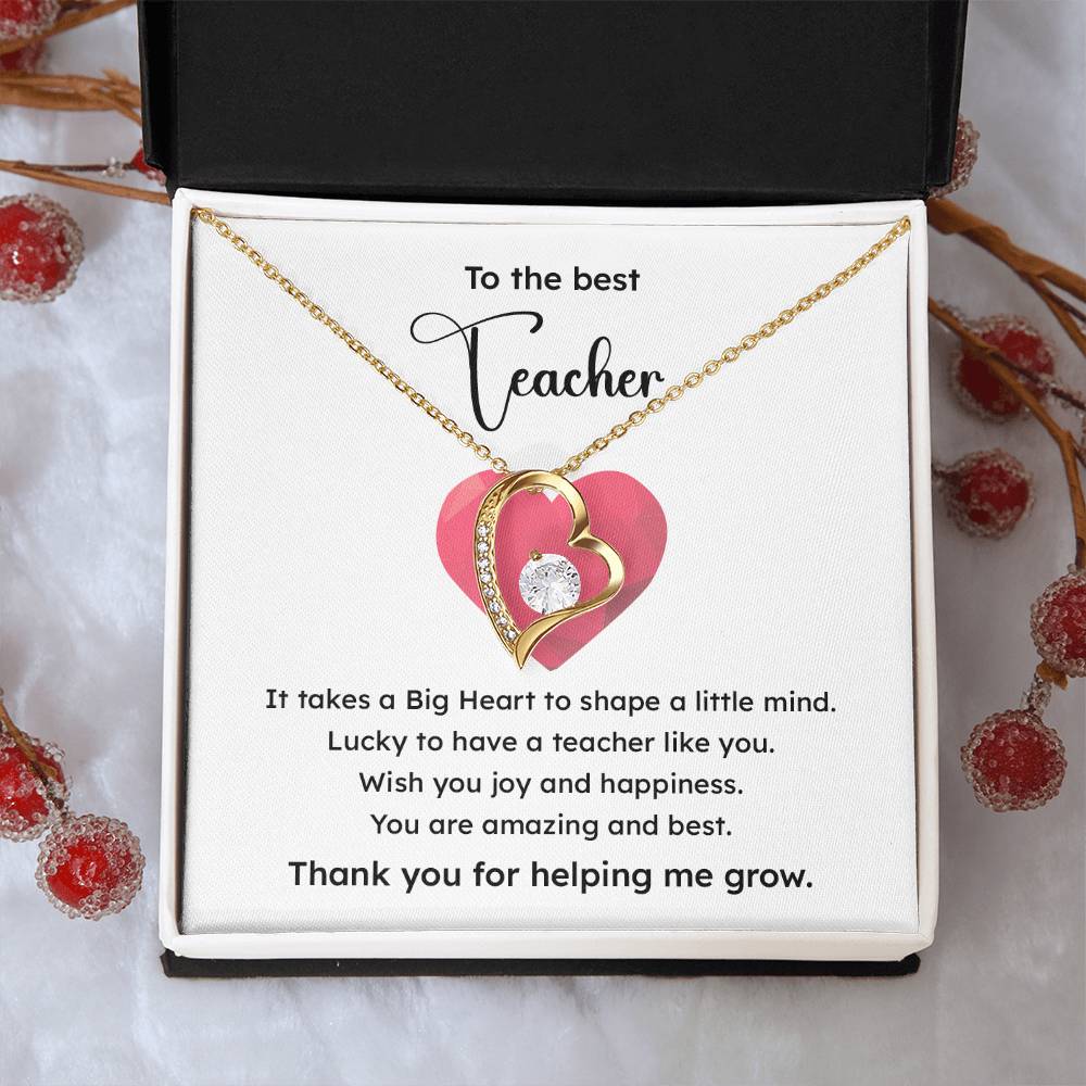 To The Best Teacher Best Teacher Gift Teacher Appreciation Necklace Lucky To Have You Necklace Unique Gift For A Great Teacher Emotional Connection Necklace Supportive Gift For Teachers You Are The Best Necklace