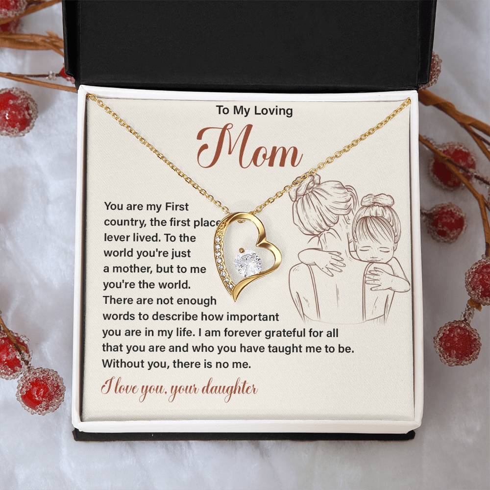 Gift for Loving Mom from Daughter with Message Card