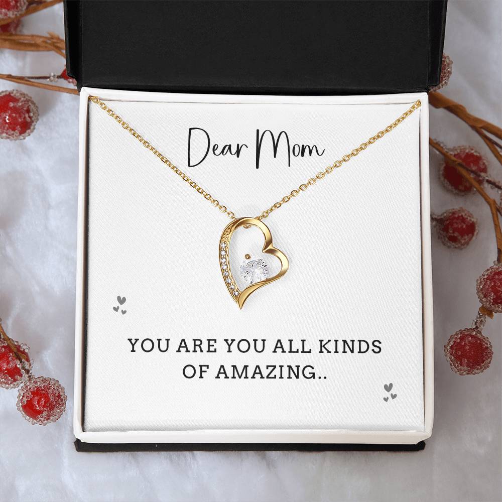 Dear Mom, Amazing Mom Necklace Gift Best Necklace Gift For Mom Inspirational Necklace Gift Thoughtful Necklace Gift Best Mother’s Day Necklace Gift Amazing Mom Celebration Necklace Gift Thoughtful Gift Necklace For Mothers