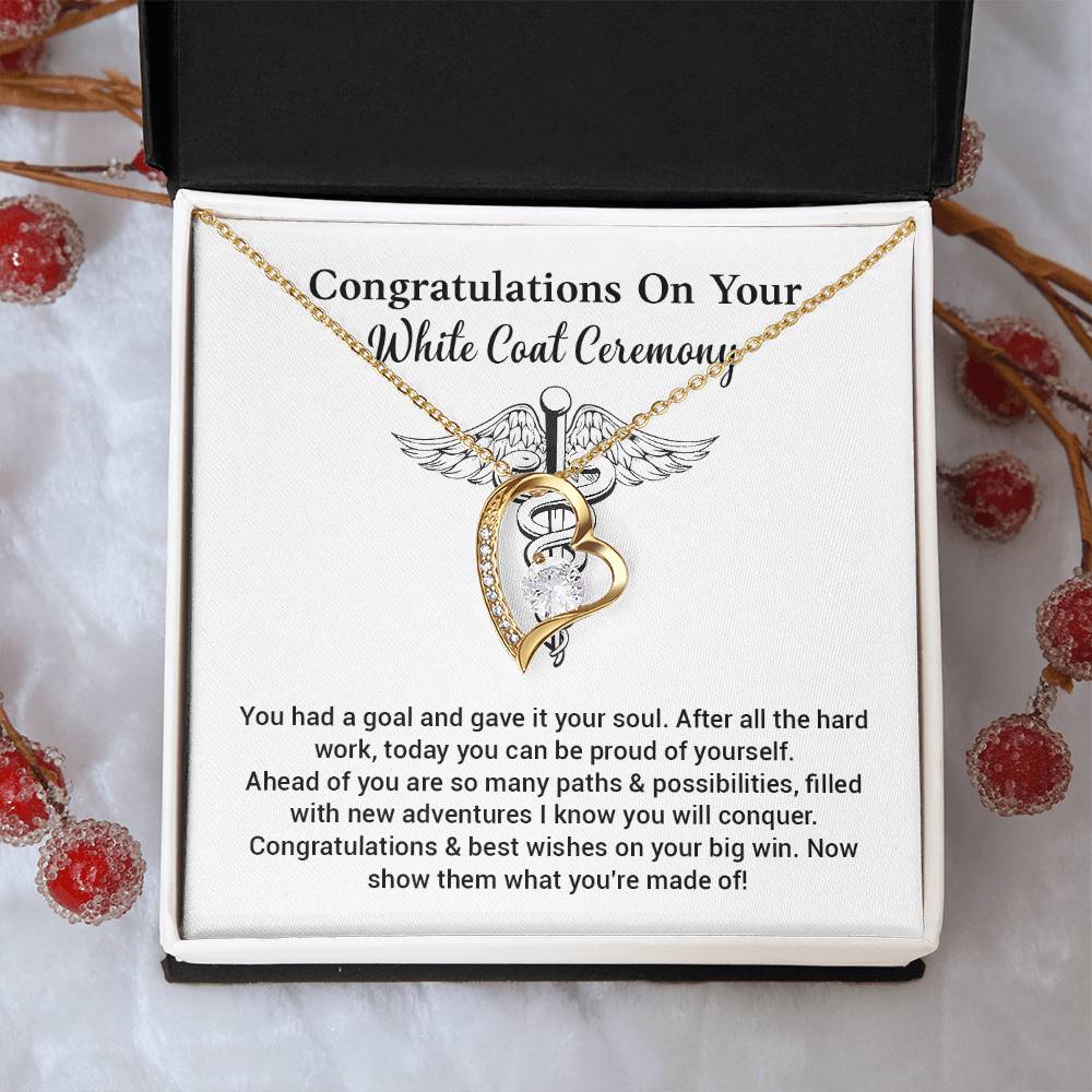 Congratulations On Your White Coat Ceremony Congratulations Necklace Inspirational Jewelry Gift Meaningful Gift For Graduates New Adventures Necklace Motivational Jewelry Personal Growth Jewelry Best Wishes Necklace