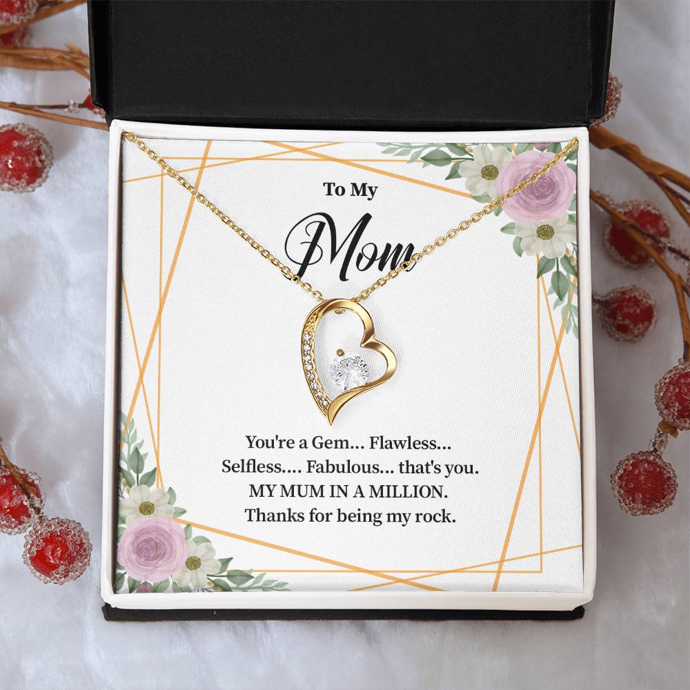 My Mom in a Million Necklace Gift with Message Card