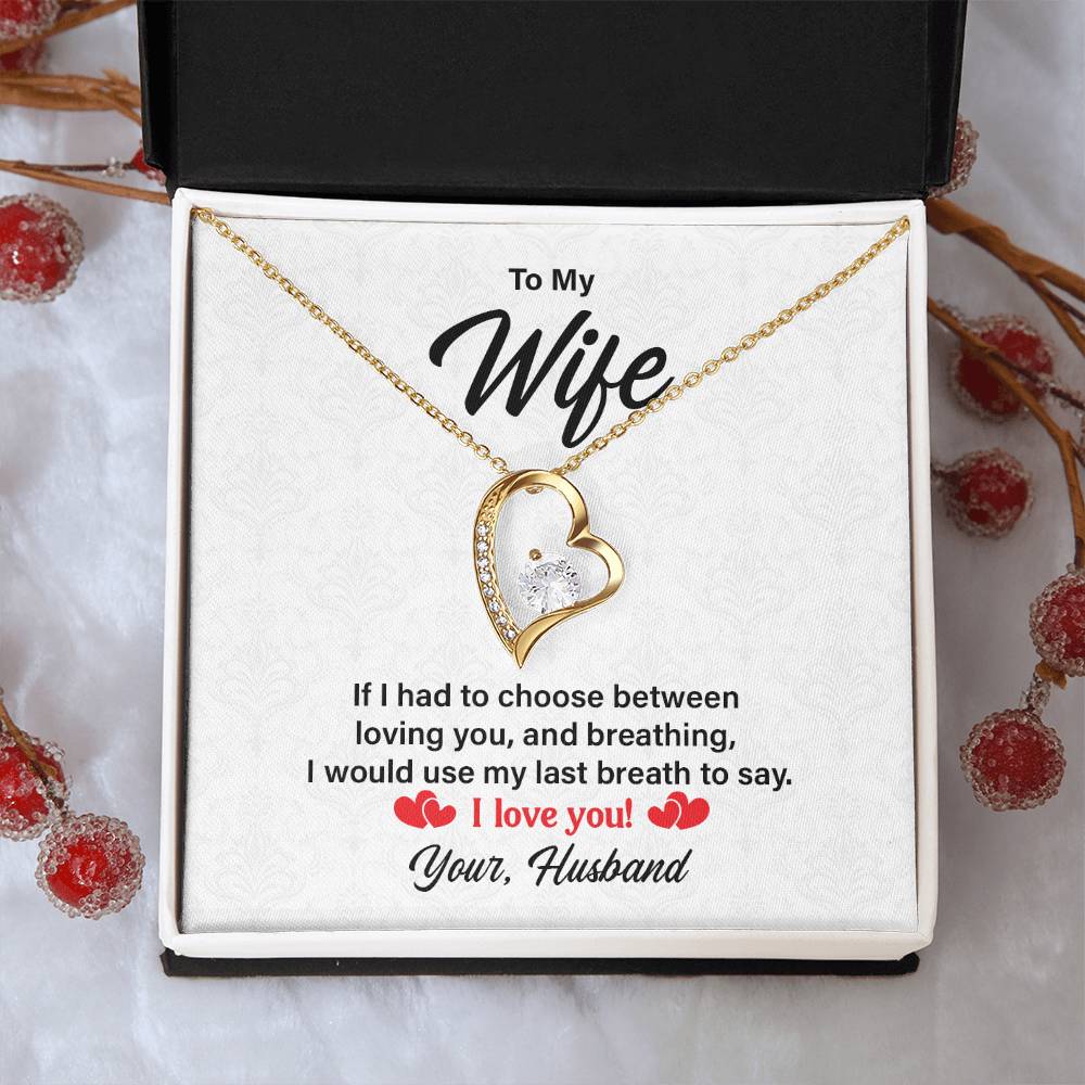 Wife Necklace Gift from Husband – Romantic Message Card