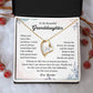 Granddaughter Necklace from Grandpa – Encouraging Message Card