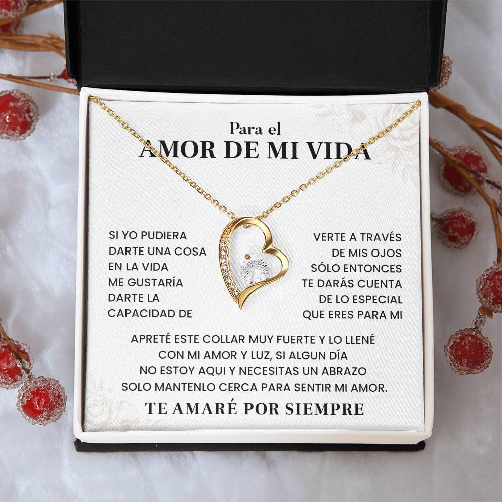 Collar Para El Amor De Mi Vida Mensaje De Amor Eterno Abrazo Cercano Con Amor Collar Con Dedicatoria De Amor Regalo Especial Para Mi Pareja Joyería De Amor Y Luz Para Ella Detalle De Amor Y Luz Eterna Regalo De Amor Verdadero Collar Con Frase Para