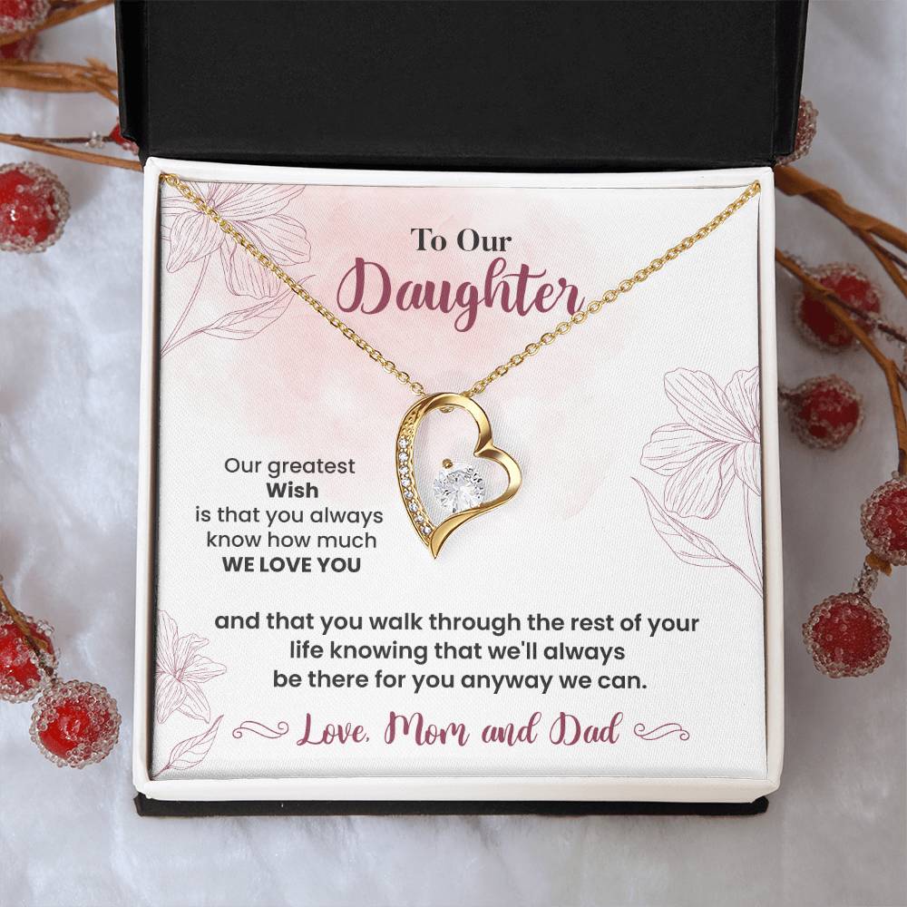 To Our Daughter Heartfelt Jewelry Gift Gift From Your Mom And Dad Caring Gift For Daughter Supportive Daughter Necklace Family Love Jewelry Gift Daughter's Journey Jewelry Best Wishes Jewelry Daughter's Strength Necklace Emotional Support Gift Warm Wishes