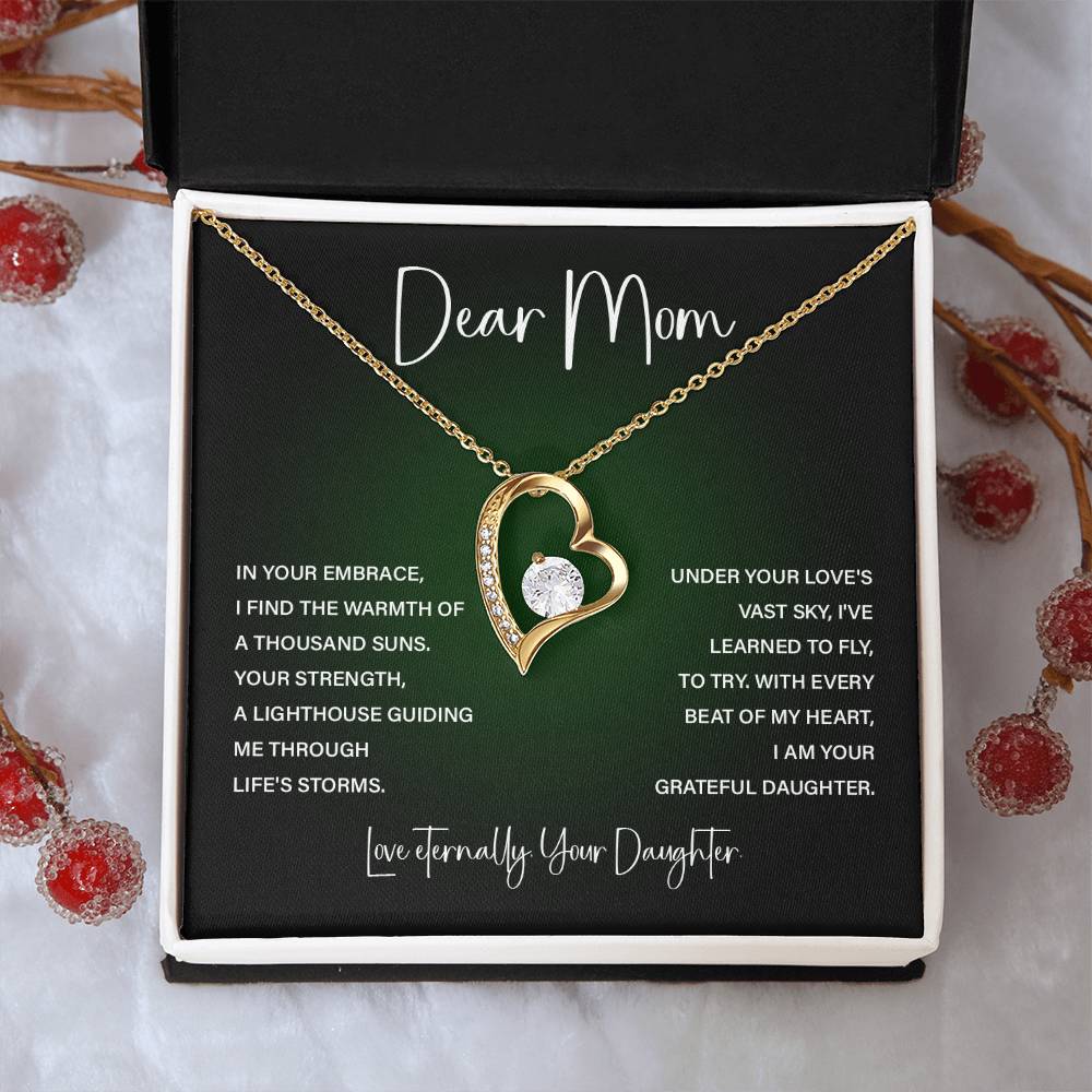 Dear Mom, Mother’s Day Necklace For Mom Best Birthday Gift Necklace Thoughtful Anniversary Necklace Heartfelt Christmas Gift Thank You Necklace Gift Necklace With Message Card