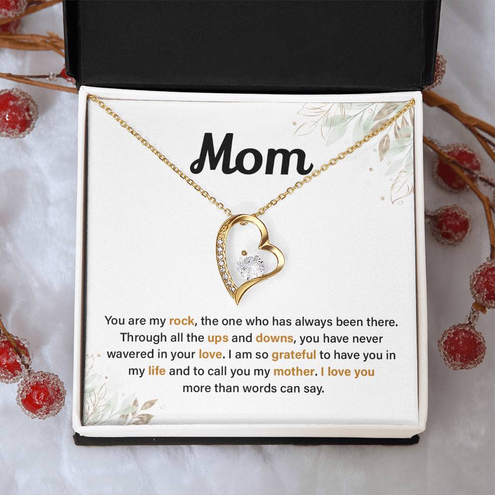 Mom Necklace Gift from Daughter or Son with Love Note