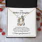Mother Daughter Bond Necklace Gift with Message Card