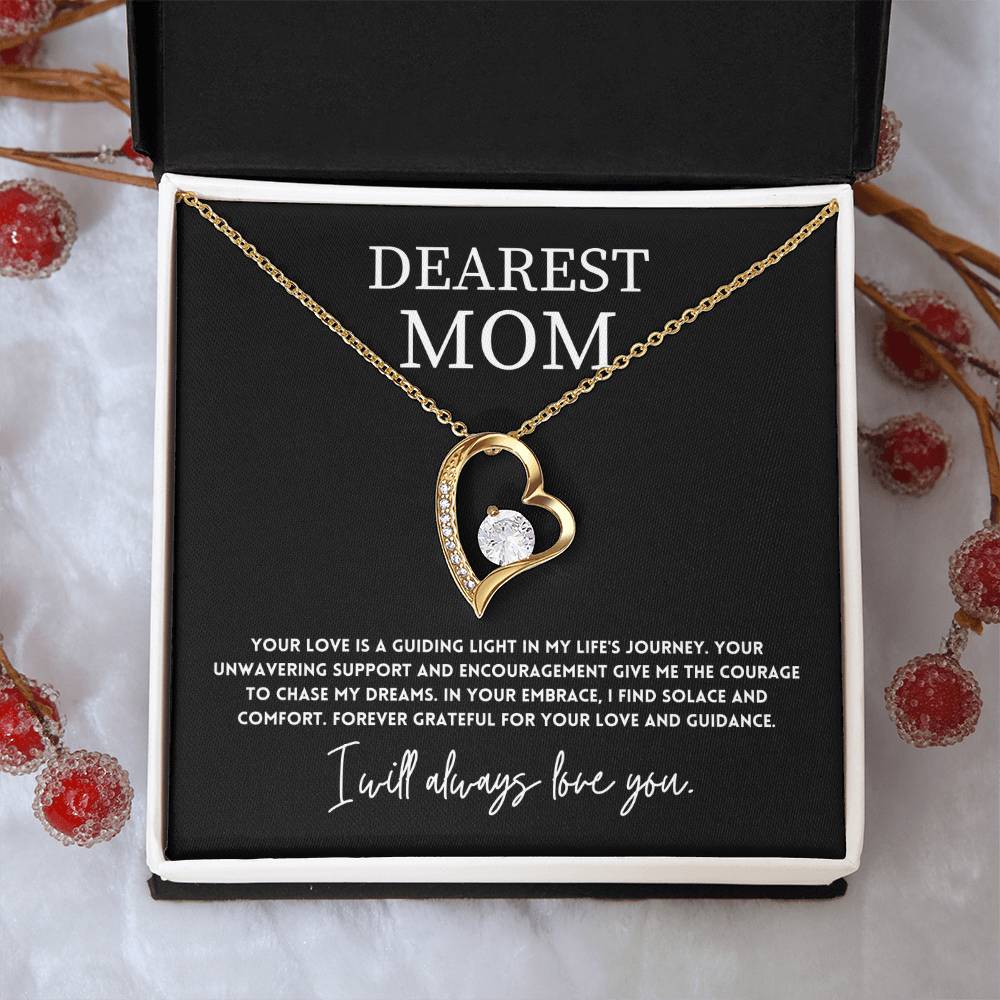 Heart Necklace Gift for Mom from Daughter or Son