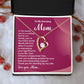 Mom Necklace Gift with Loving Message Card