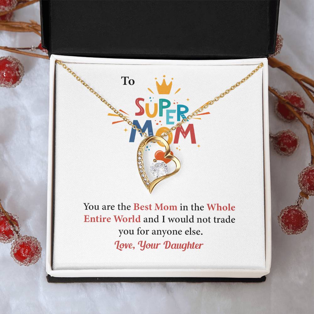 To Super Mom Thoughtful Gift For A Loving Mom Elegant Jewelry Sentimental Pendant Beautiful Necklace For A Special Connection Loving Pendant Special Necklace Thank You Pendant For A Super Mom Sentimental Jewelry