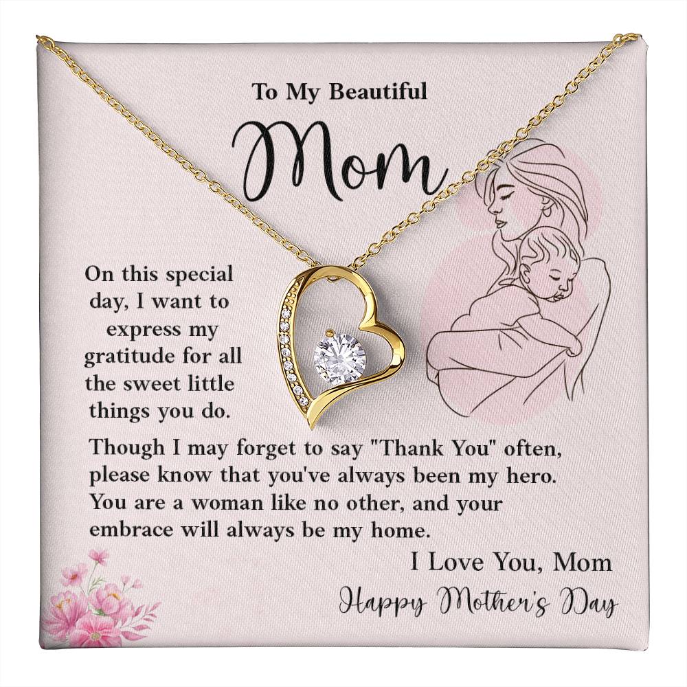 Mother’s Day Necklace Gift from Son or Daughter With Gift Box