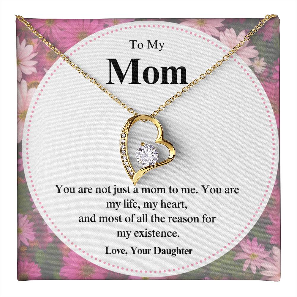 Daughter to Mom Necklace Gift with Message Card
