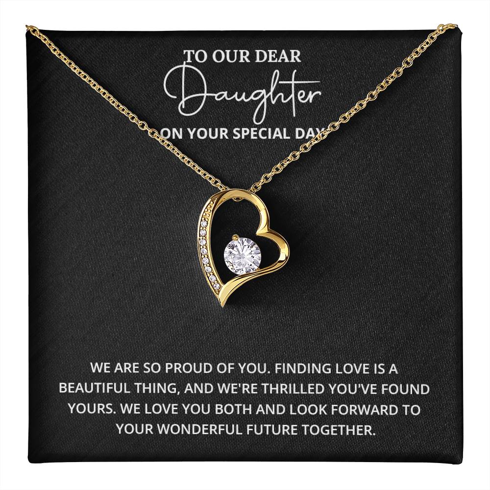 To Our Dear Daughter Daughter Engagement Necklace Engagement Gift For Daughter Sentimental Gift For Daughter’s Engagement Jewelry Gift For Daughter’s Engagement Daughter’s Special Day Necklace Meaningful Gift For Daughter’s Engagement