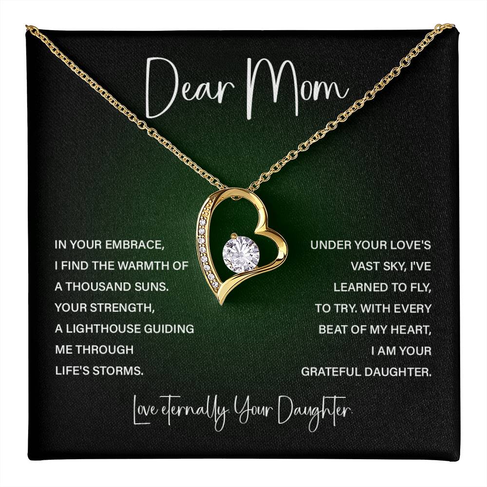 Dear Mom, Mother’s Day Necklace For Mom Best Birthday Gift Necklace Thoughtful Anniversary Necklace Heartfelt Christmas Gift Thank You Necklace Gift Necklace With Message Card