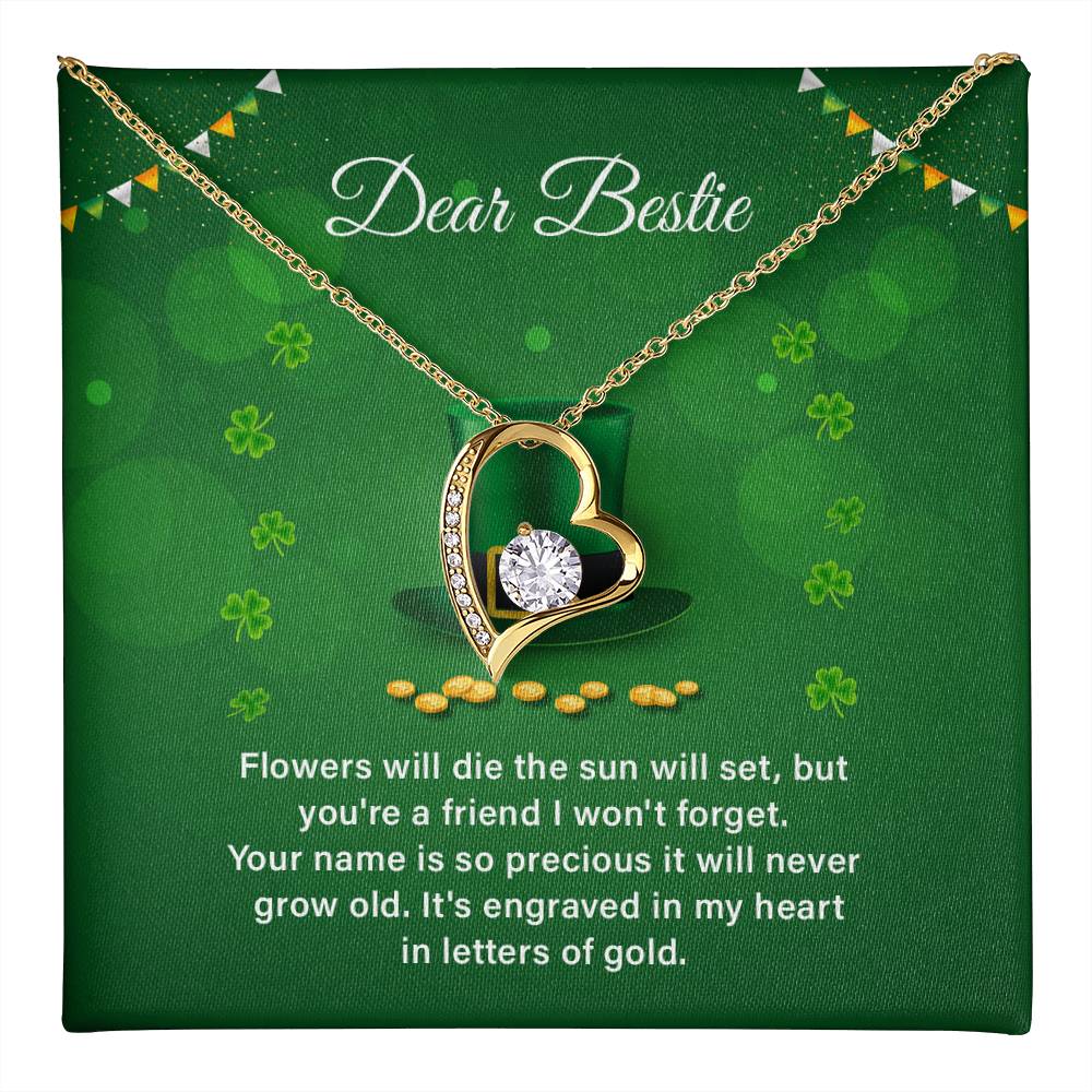 Dear Bestie, Friends Forever Keepsake Timeless Bonds Of Friendship Heartfelt Sentiments For Friends Golden Memories Jewelry Celebrate Our Connection Friendship Appreciation Gift Best Friend Love Necklace Gift From Brother, Sister