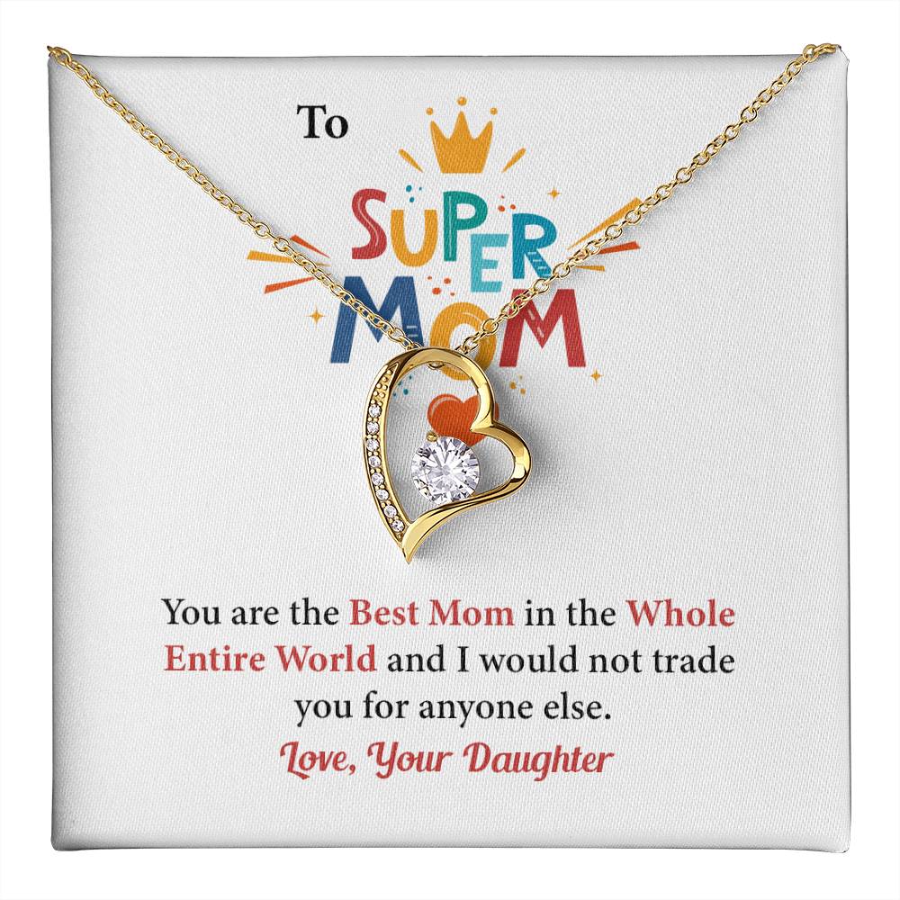 To Super Mom Thoughtful Gift For A Loving Mom Elegant Jewelry Sentimental Pendant Beautiful Necklace For A Special Connection Loving Pendant Special Necklace Thank You Pendant For A Super Mom Sentimental Jewelry