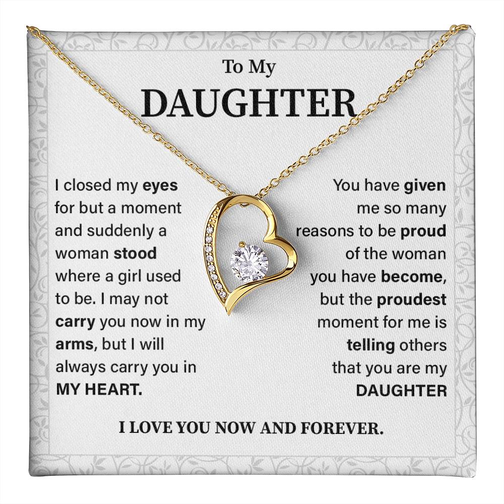 To my daughter i closed my eyes.