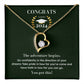 Personalized Graduation Heart Necklace Gift With Message