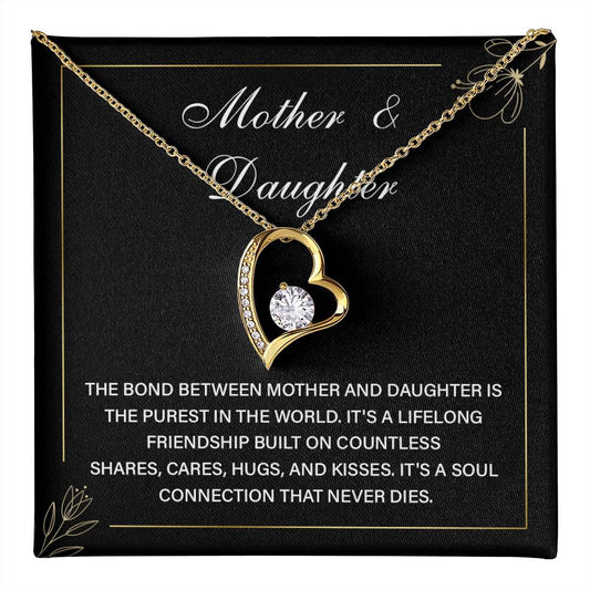 Mother Daughter Necklace Gift with Love Message