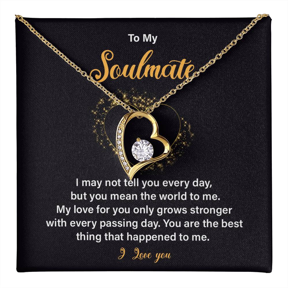 Soulmate Necklace Gift for Her – Romantic Message Box