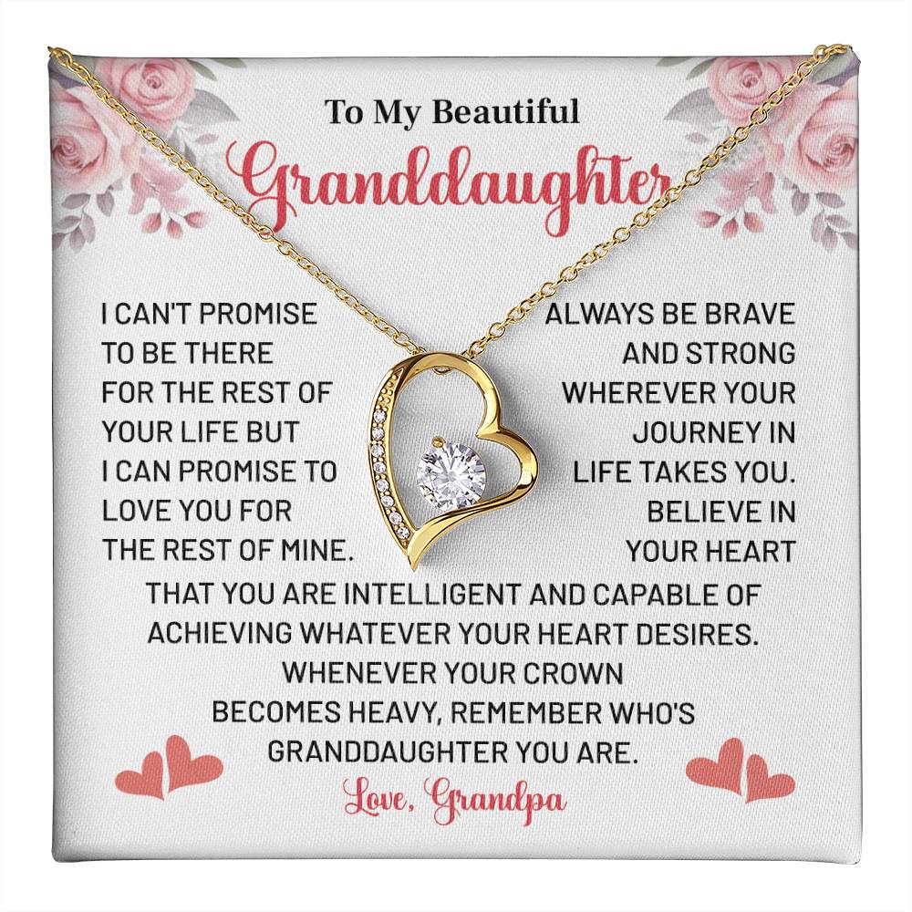 Granddaughter Necklace from Grandpa – Gift Box Message