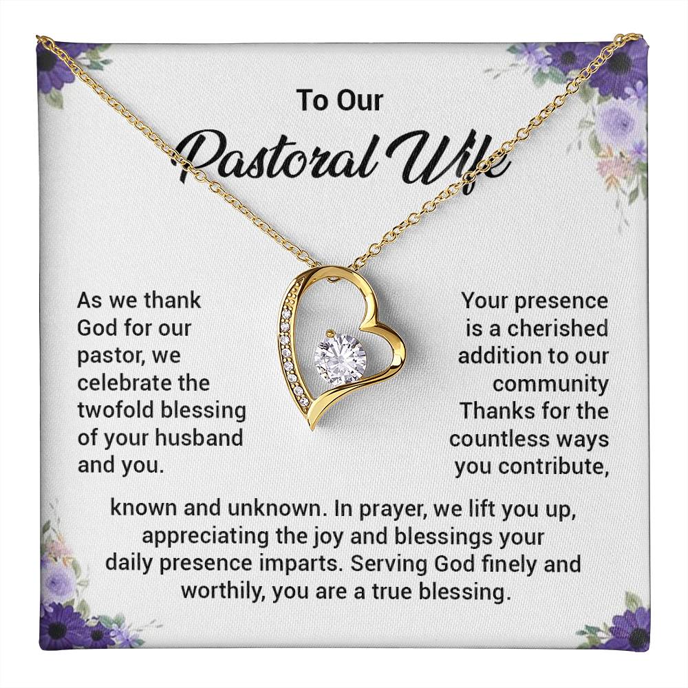 To our pastoral wife as we thank.