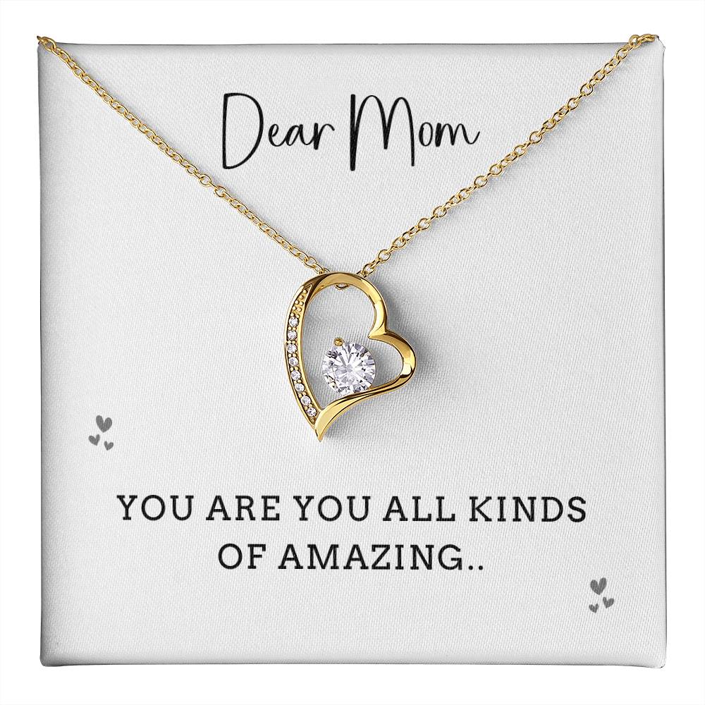 Dear Mom, Amazing Mom Necklace Gift Best Necklace Gift For Mom Inspirational Necklace Gift Thoughtful Necklace Gift Best Mother’s Day Necklace Gift Amazing Mom Celebration Necklace Gift Thoughtful Gift Necklace For Mothers