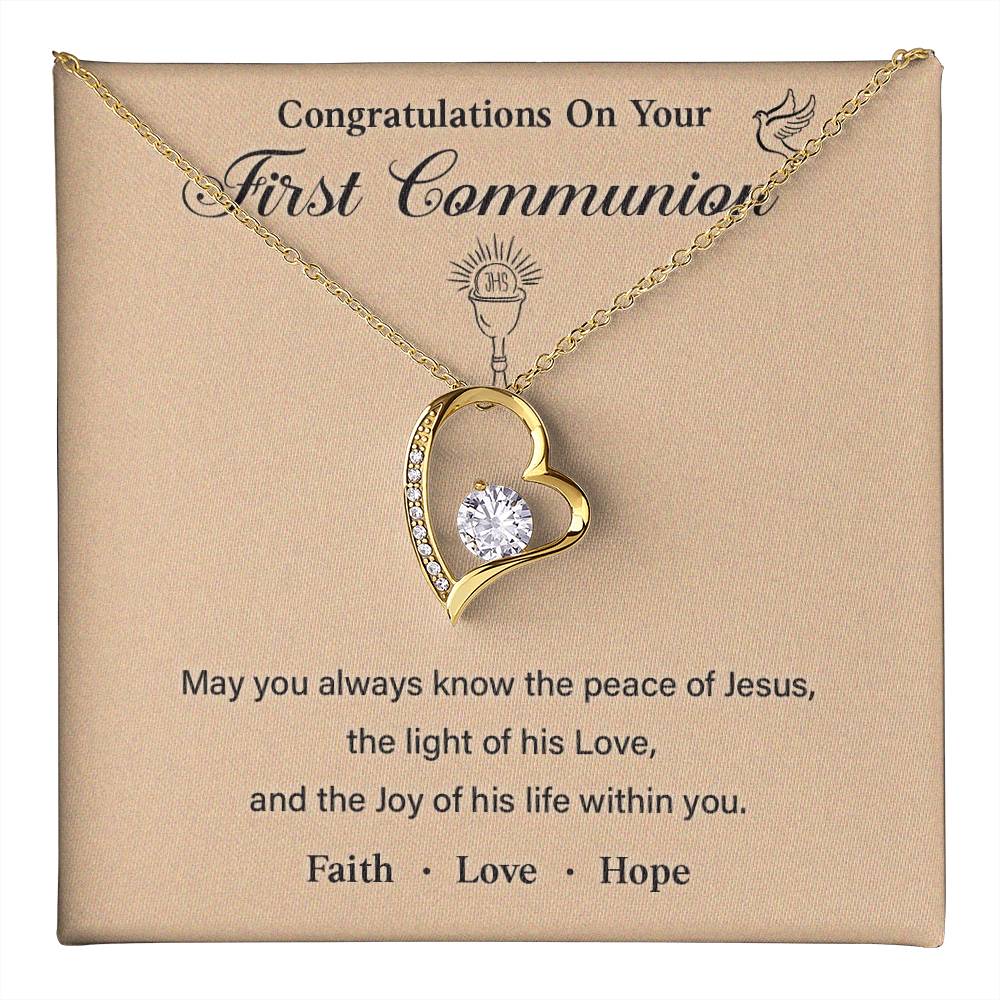 Congratulations On Your First Communion necklace for presence of Jesus thoughtful gift for first communion special occasion gift for first communion meaningful gift for first communion first communion necklace gift gift for first communion