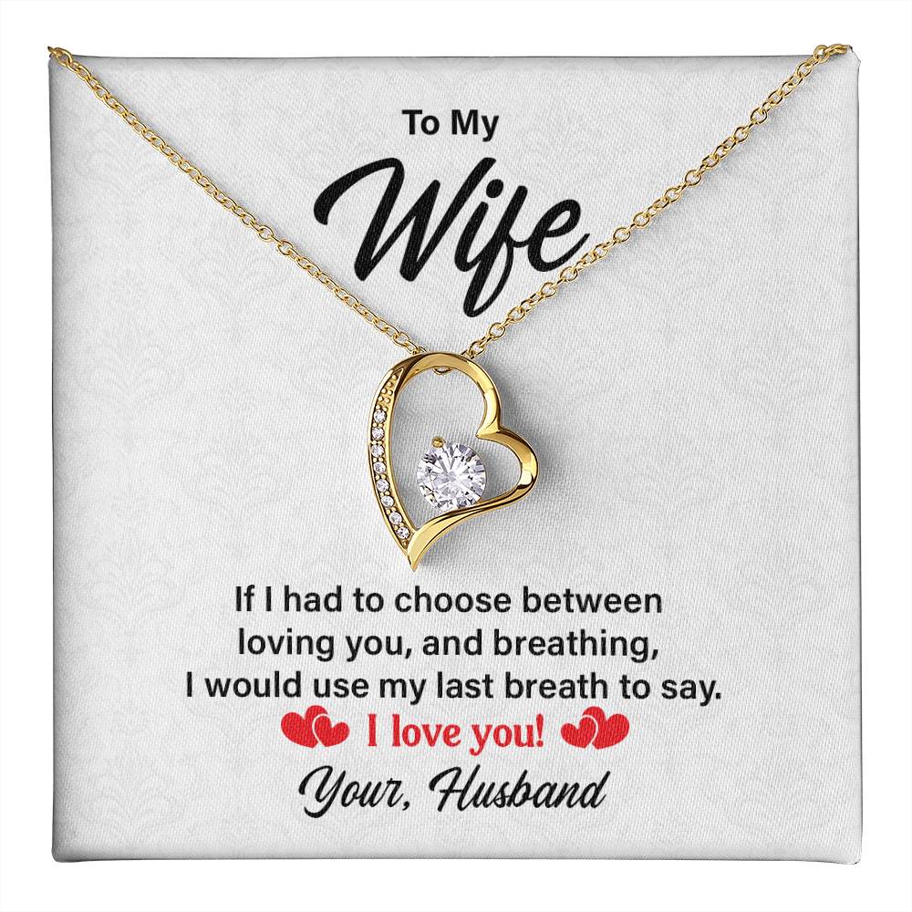Wife Necklace Gift from Husband – Romantic Message Card