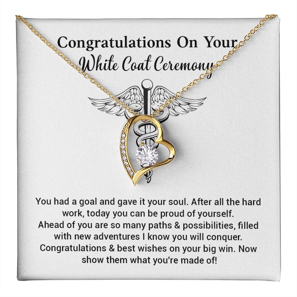 Congratulations On Your White Coat Ceremony Congratulations Necklace Inspirational Jewelry Gift Meaningful Gift For Graduates New Adventures Necklace Motivational Jewelry Personal Growth Jewelry Best Wishes Necklace