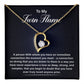 Twin Flame Heart Necklace With Meaningful Message Card
