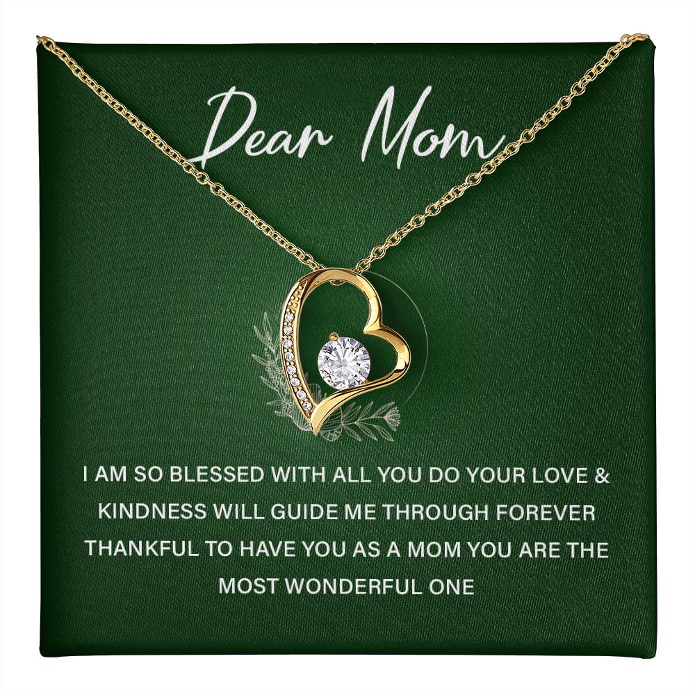 Dear Mom Blessed To Have You Necklace Love You Mom Necklace Best Mom Ever Necklace Eternal Bond With Mom Necklace Meaning Thoughtful Gift For Mindful Gift For Mom Necklace For Family Bond Dear Mom Necklace Gift