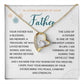 Sympathy Necklace Gift for Loss of Father with Message Card