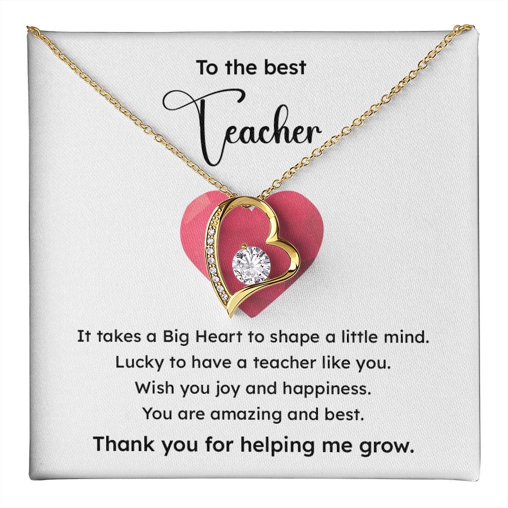 To The Best Teacher Best Teacher Gift Teacher Appreciation Necklace Lucky To Have You Necklace Unique Gift For A Great Teacher Emotional Connection Necklace Supportive Gift For Teachers You Are The Best Necklace